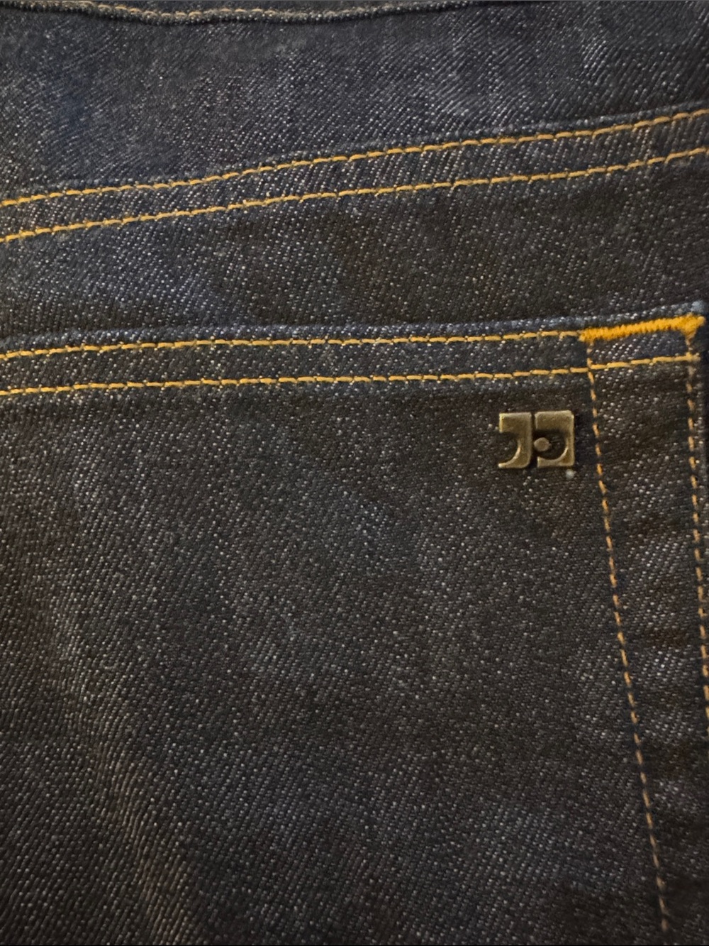 Joe's Jeans Slim Dark Blue Denim with Yellow Stitching